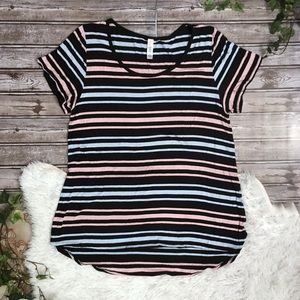 4/$20 LULAROE Classic Tee Pink Blue Stripe Shirt